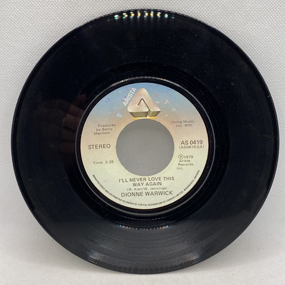 Dionne Warwick In Your Eyes /I’ll Never Love This Way Again Vinyl Record 7” - Picture 4 of 7